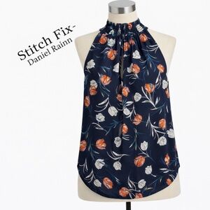 Stitch Fix -Daniel Rainn. Flowy Floral Mock-Neck Blouse. Women XL.
